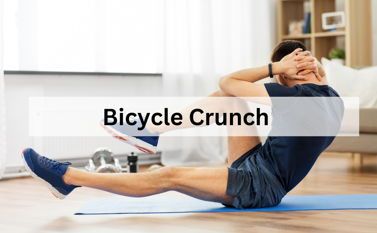 Bicycle Crunch ท่าบริหารหน้าท้องแบบปั่นจักรยาน