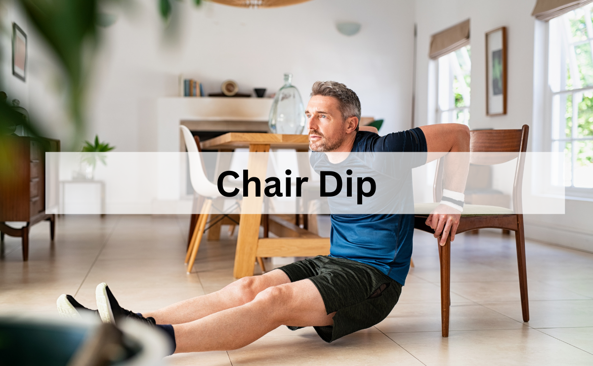 Chair Dip ท่าวิดพื้นบนเก้าอี้เพื่อกล้ามแขนและอก