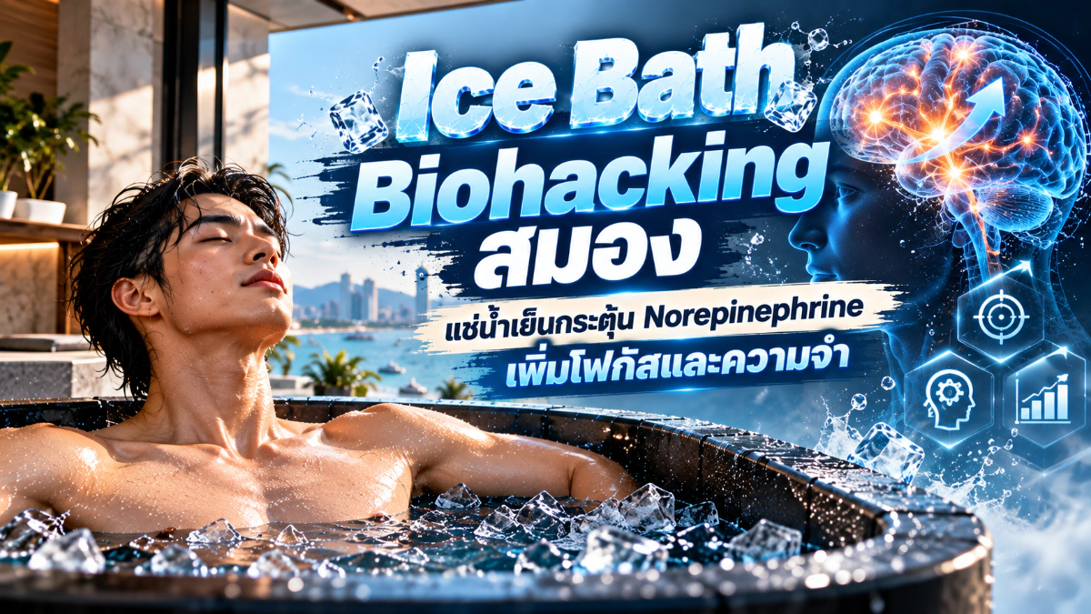 Ice Bath Biohacking สมอง แช่น้ำเย็นกระตุ้น Norepinephrine เพิ่มโฟกัสและความจำ