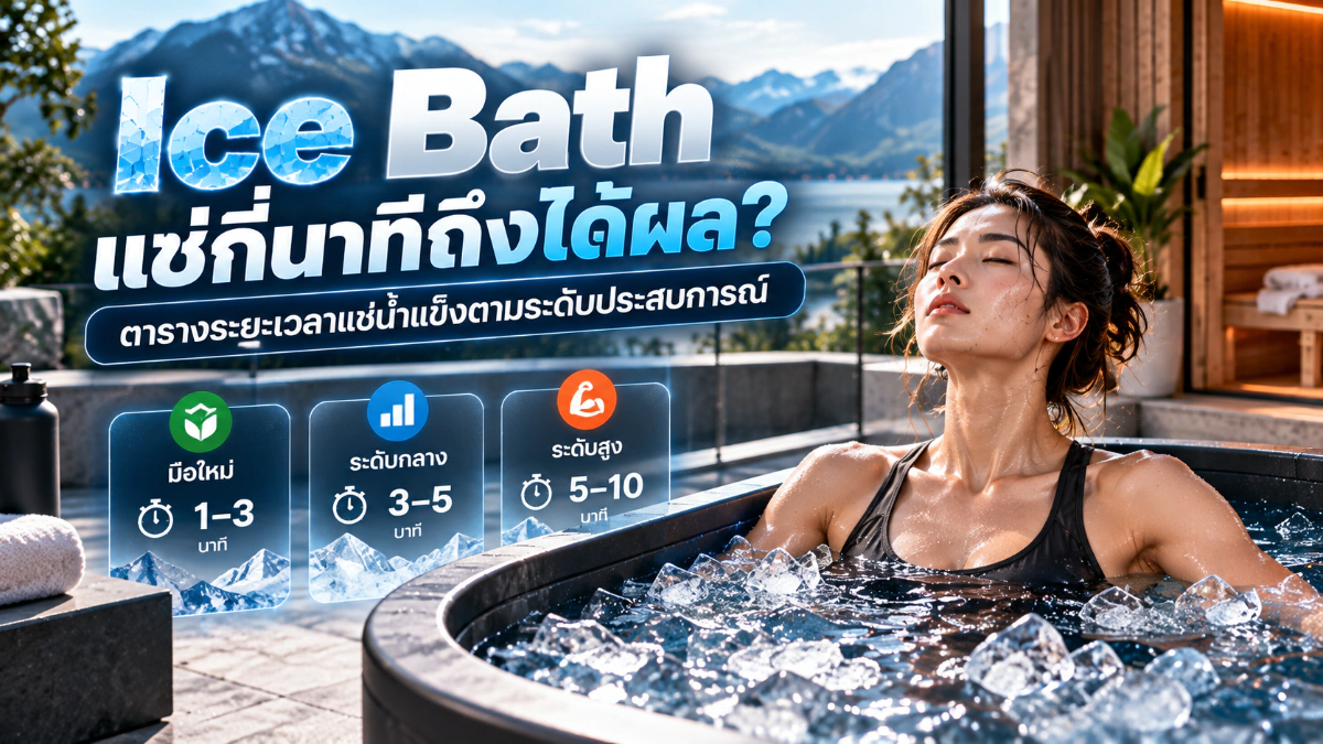 Ice Bath แช่กี่นาทีถึงได้ผล? ตารางระยะเวลาแช่น้ำแข็งตามระดับประสบการณ์