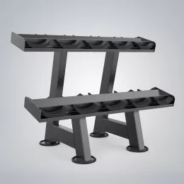 2-Tier Dumbbell Rack FGX77Q ชั้นวางดัมเบล 5 คู่ ขนาดกะทัดรัด เหมาะสำหรับพื้นที่จำกัด