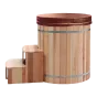 Ice Bath Barrel Wood tub Sitting รุ่น WTS2 อ่างแช่น้ำเย็นทรงถังไม้ซีดาร์ พร้อมถังสแตนเลส 304
