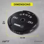 แผ่นน้ำหนัก Interlocking Bumper Plate 2.5 kg - CENTR x HYROX 3