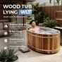 Ice Bath Tub Wood tub Lying รุ่น WL1 อ่างแช่น้ำเย็นทรงนอน ภายนอกไม้ Red Cedar ภายในสแตนเลส 304