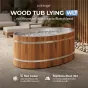 Ice Bath Tub Wood tub Lying รุ่น WL1 อ่างแช่น้ำเย็นทรงนอน ภายนอกไม้ Red Cedar ภายในสแตนเลส 304
