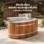 Ice Bath Tub Wood tub Lying รุ่น WL1 อ่างแช่น้ำเย็นทรงนอน ภายนอกไม้ Red Cedar ภายในสแตนเลส 304
