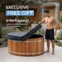Ice Bath Tub Wood tub Lying รุ่น WL1 อ่างแช่น้ำเย็นทรงนอน ภายนอกไม้ Red Cedar ภายในสแตนเลส 304
