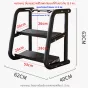 ชั้นวาง Kettlebell และดัมเบล 2 ชั้น Kettlebell Rack / Dumbbell Rack สำหรับ Home Gym
