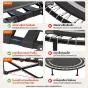 Trampoline Pro แทรมโพลีนทรงหลายเหลี่ยม สายยางยืดเสียงเบา เกรดเงียบสำหรับคอนโด/สตูดิโอ