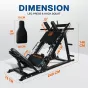 เครื่องสควอท LEG PRESS & HACK SQUAT 2-in-1 เครื่องบริหารขา รุ่น HFT แข็งแรง ปลอดภัย สำหรับบ้านและฟิตเนส