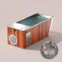 Ice Bath All In One Stainless Steel Cedar Wood รุ่น POLAR ICE Luxury Cold Plunge พร้อมระบบทำน้ำแข็ง