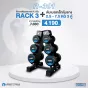 ชั้นวางพร้อมดัมเบล รุ่น R301 แบบ 3 คู่ ดัมเบลสีดำ-ฟ้า รุ่นใหม่! Dumbbell Rack 3 Pairs ดัมเบล Fix Dumbbell