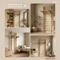 Stall Bar Wood Basic บันไดติดผนังโครงไม้สน รับ 100 กก.