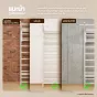 Stall Bar Wood Plus บันไดติดผนัง+Dip Bar ไม้ยางพารา 3 สี