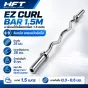 Threaded EZ Curl Barbell Bar 1.5m บาร์ Curl ทรงหยักขนาดยาว รองรับ Heavy Curl