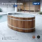 Ice Bath Tub Wood tub Lying รุ่น WL1 อ่างแช่น้ำเย็นทรงนอน ภายนอกไม้ Red Cedar ภายในสแตนเลส 304