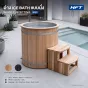 Ice Bath Barrel Wood tub Sitting รุ่น WS2 อ่างแช่น้ำเย็นทรงถังไม้ซีดาร์ พร้อมถังสแตนเลส 304