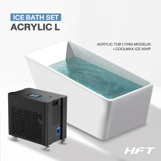 Ice Bath Acrylic TUB LYING MODEL03 + Chiller COOLMAX ICE 20HP (อ่างแช่น้ำเย็นและเครื่องทำความเย็น)