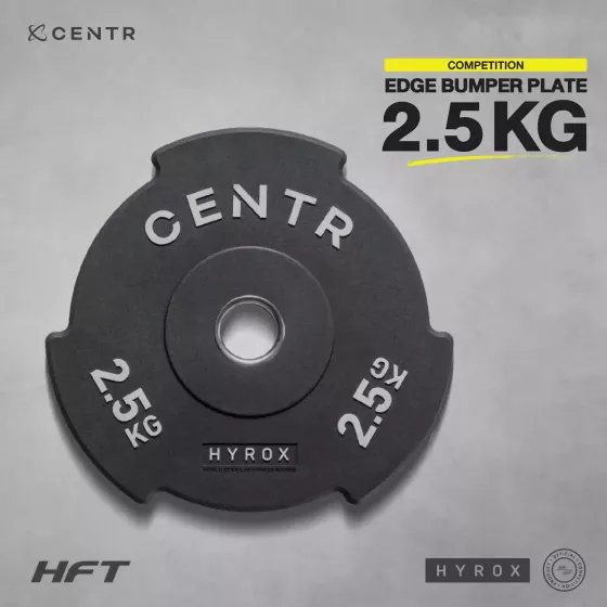 แผ่นน้ำหนัก Interlocking Bumper Plate 2.5 kg - CENTR x HYROX 