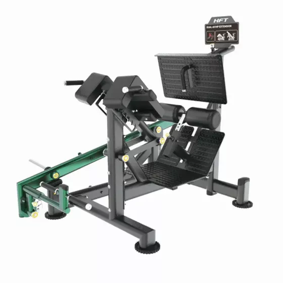 DUAL 45 HIP EXTENSION DDN33 เครื่องฝึกสะโพก เสริมสร้างกล้ามเนื้อสะโพกและหลังล่าง Commercial Grade สำหรับฟิตเนส