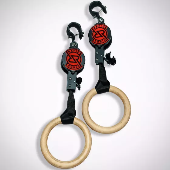 ห่วงยิมนาสติก Pro Adjustable Rings ระบบล็อคเหล็กปรับระดับ ไม้เบิร์ช 28/32mm
