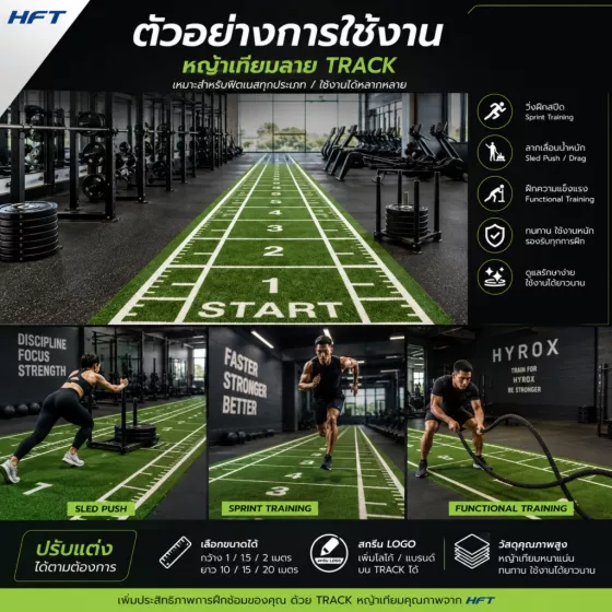 ภาพสินค้า หญ้าเทียมฟิตเนส ตัวอย่าง - 2