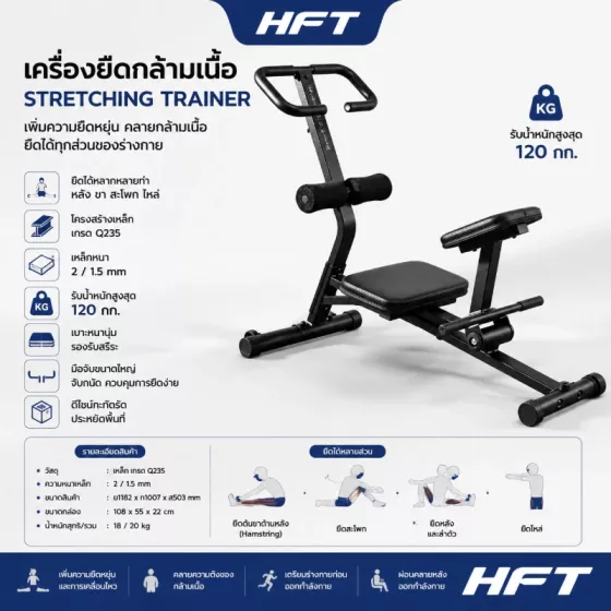 เครื่องยืดกล้ามเนื้อ Stretching Trainer ยอดฮิต ยืดครบตัวในเครื่องเดียว - ตัวช่วยคลายเมื่อยคนออฟฟิศ+สายฟิตเนส