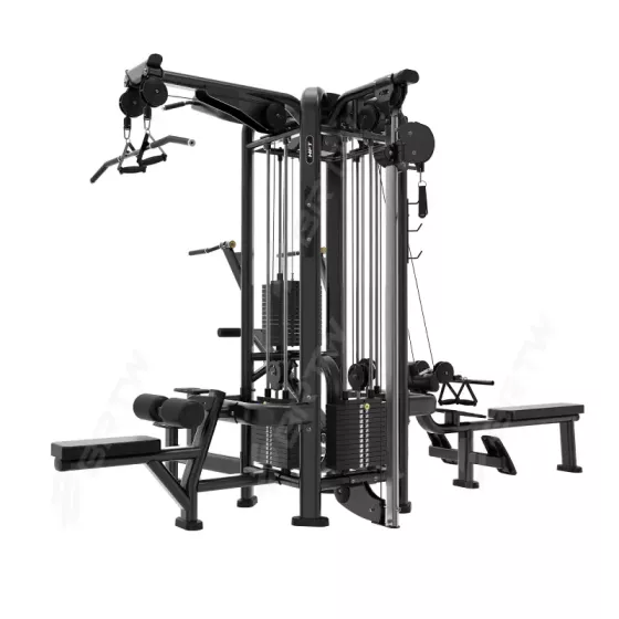 MULTI-JUNGLE 4 STATION DDJ62 เครื่องออกกำลังกายรวมสายเคเบิล Commercial สำหรับฟิตเนสมืออาชีพ