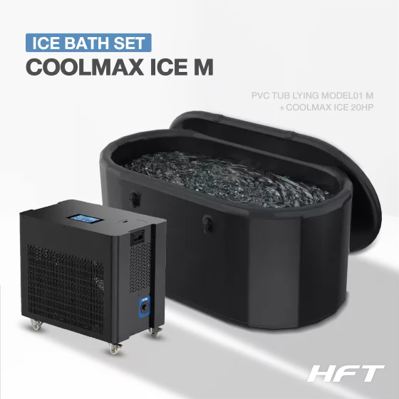 Ice Bath PVC TUB LYING MODEL01 M + Chiller COOLMAX ICE 20HP (อ่างแช่น้ำเย็นและเครื่องทำความเย็น)