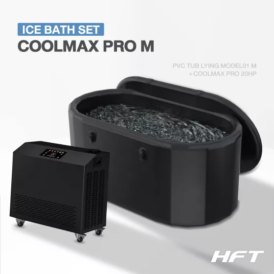 Ice Bath PVC TUB LYING MODEL01 M + Chiller COOLMAX PRO 20HP (อ่างแช่น้ำเย็นและเครื่องทำความเย็น)