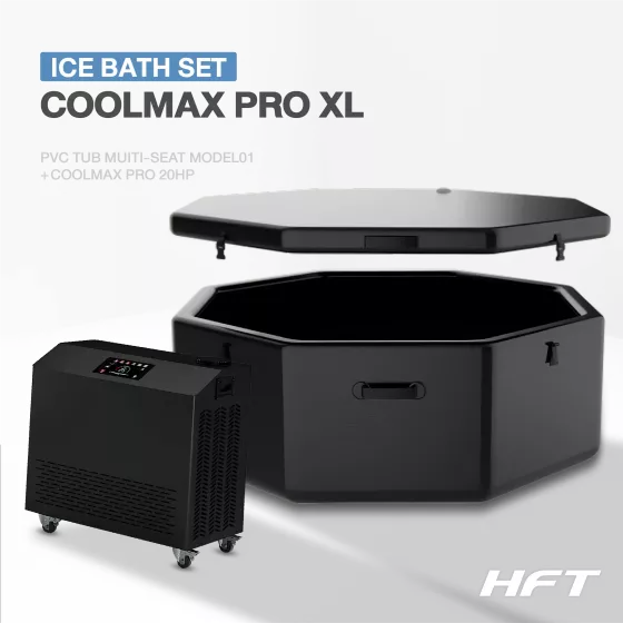 Ice Bath PVC TUB Muiti-Seat MODEL01 XL + Chiller COOLMAX PRO 20HP (อ่างแช่น้ำเย็นและเครื่องทำความเย็น)