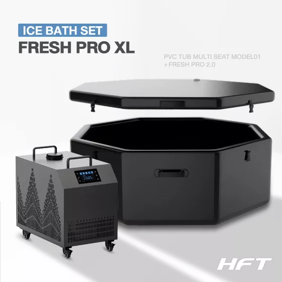 Ice Bath PVC TUB Multi Seat MODEL01 XL + Chiller FRESH PRO 2.0 (อ่างแช่น้ำเย็นและเครื่องทำความเย็น)