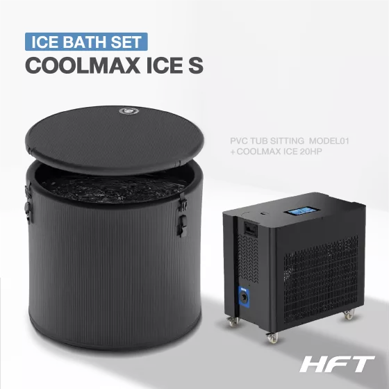 Ice Bath PVC TUB SITTING MODEL01 S + Chiller COOLMAX ICE 20HP (อ่างแช่น้ำเย็นและเครื่องทำความเย็น)