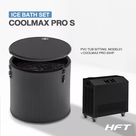 Ice Bath PVC TUB SITTING  MODEL01 S + Chiller COOLMAX PRO 20HP (อ่างแช่น้ำเย็นและเครื่องทำความเย็น)