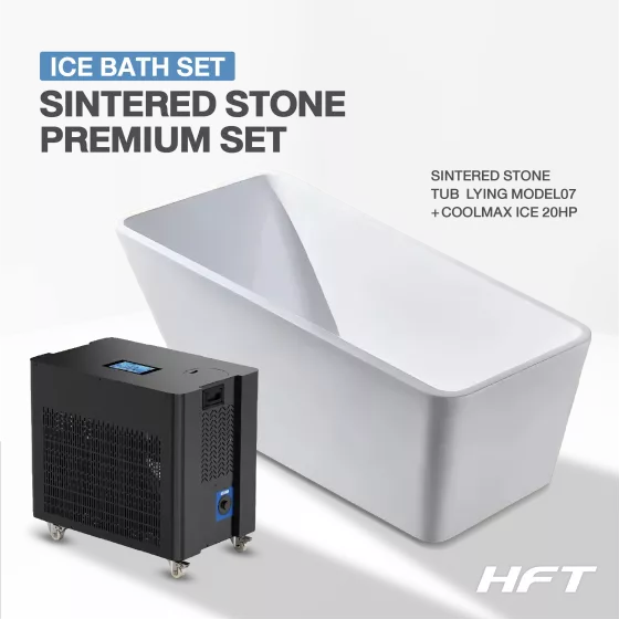 Ice Bath Sintered Stone TUB LYING MODEL07 L + Chiller COOLMAX ICE 20HP (อ่างแช่น้ำเย็นและเครื่องทำความเย็น)