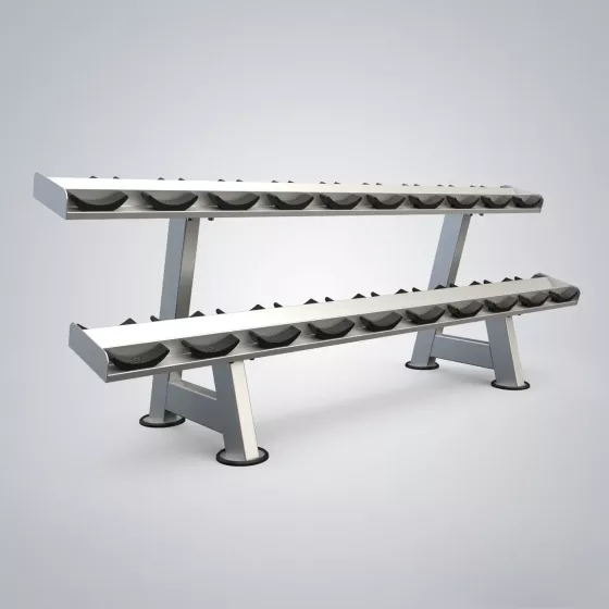 2-Tier Dumbbell Rack FGX77 ชั้นวางดัมเบล 2 ชั้น Commercial แข็งแรง ปลอดภัย จัดเก็บเป็นระเบียบสำหรับทุกฟิตเนส