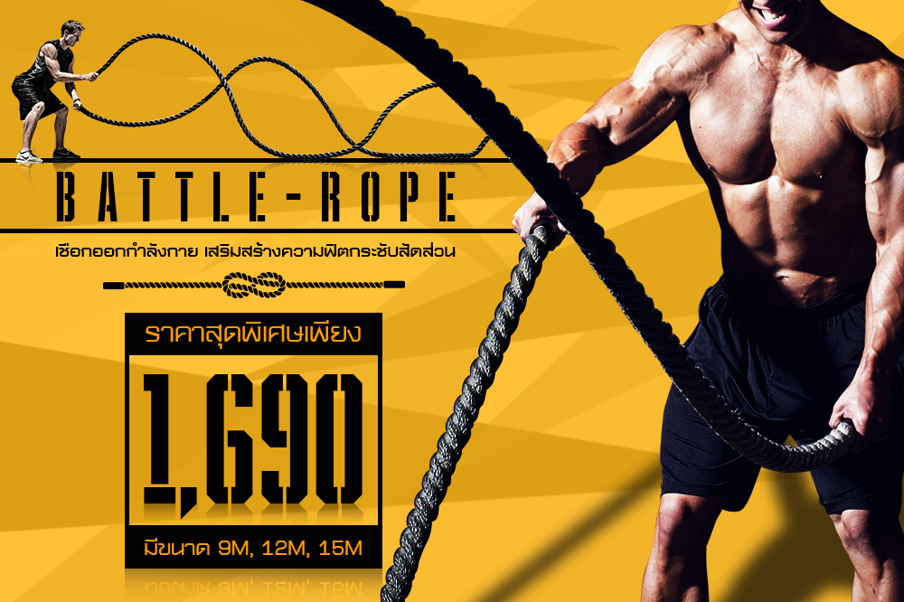 เหล็กคล้องเชือกออกกำลังกาย เชือกสะบัด Battle Rope