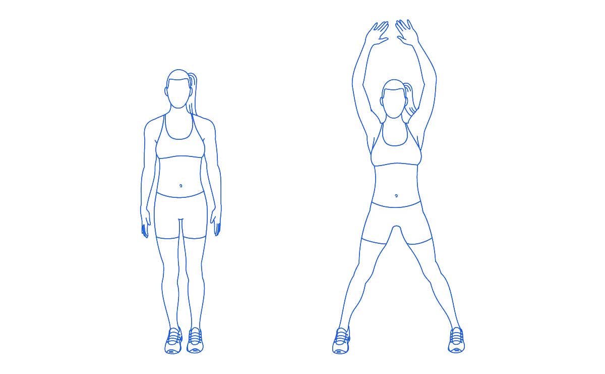 ท่ากระโดดตบ ท่าออกกำลังกายพื้นฐานสำหรับผู้เริ่มต้น
