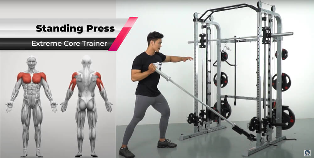 ท่าเล่น Standing Press