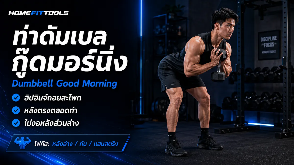 การเล่นหลังด้วยดัมเบล Dumbbell Good Morning