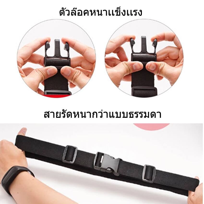 กระเป๋าวิ่งคาดเอวตัวล็อคหนา แข็งแรง