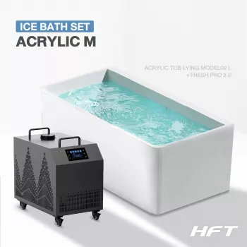 Ice Bath Acrylic TUB  LYING MODEL02 L + Chiller FRESH PRO 2.0 (อ่างแช่น้ำเย็นและเครื่องทำความเย็น)