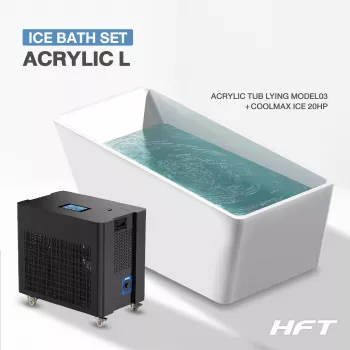 Ice Bath Acrylic TUB LYING MODEL03 + Chiller COOLMAX ICE 20HP (อ่างแช่น้ำเย็นและเครื่องทำความเย็น)