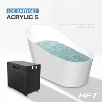 Ice Bath Acrylic TUB LYING MODEL04 S + Chiller FRESH MINI (อ่างแช่น้ำเย็นและเครื่องทำความเย็น)