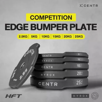 แผ่นน้ำหนัก Competition Interlocking Bumper Plate 25 kg - CENTR x HYROX อุปกรณ์แข่งขัน HYROX