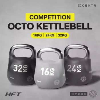 เคตเทิลเบล Competition Octo Kettlebell - CENTR x HYROX ดัมเบลหูหิ้ว มาตรฐานการแข่งขัน สำหรับ ผู้เริ่มต้น - มืออาชีพ