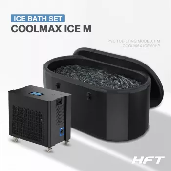 Ice Bath PVC TUB LYING MODEL01 M + Chiller COOLMAX ICE 20HP (อ่างแช่น้ำเย็นและเครื่องทำความเย็น)