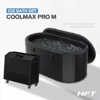 Ice Bath PVC TUB LYING MODEL01 M + Chiller COOLMAX PRO 20HP (อ่างแช่น้ำเย็นและเครื่องทำความเย็น)