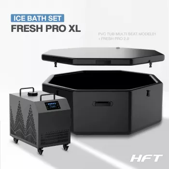 Ice Bath PVC TUB Multi Seat MODEL01 XL + Chiller FRESH PRO 2.0 (อ่างแช่น้ำเย็นและเครื่องทำความเย็น)