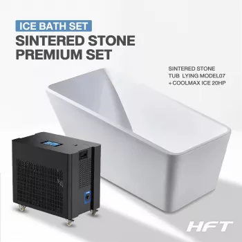 Ice Bath Sintered Stone TUB LYING MODEL07 L + Chiller COOLMAX ICE 20HP (อ่างแช่น้ำเย็นและเครื่องทำความเย็น)